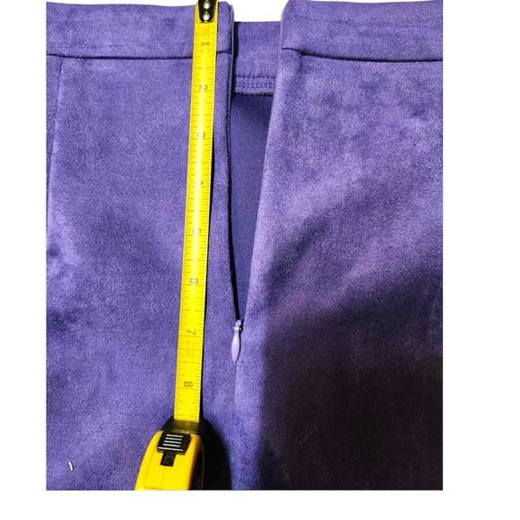 Violet Suede Mini Skirt - Picture 7 of 9